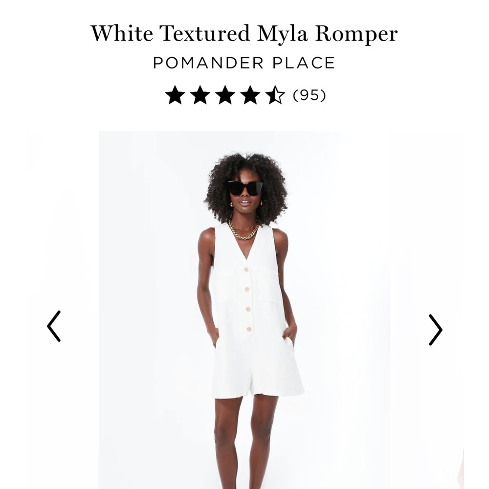 Size small Tuckernuck white romper